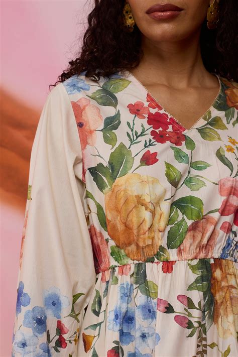 Wildflower Poplin Dress with Border – World of Sisa