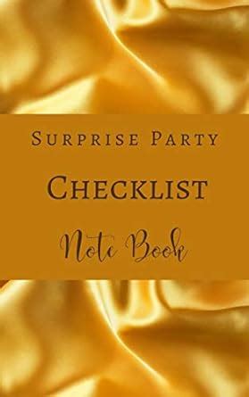 Buy Surprise Party Checklist Note Book - Gold Brown Cream - Invitation ...