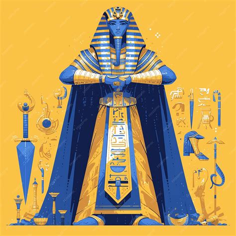 Premium Vector | Egyptian Man in Pharaohs Attire at Historical Reenactment