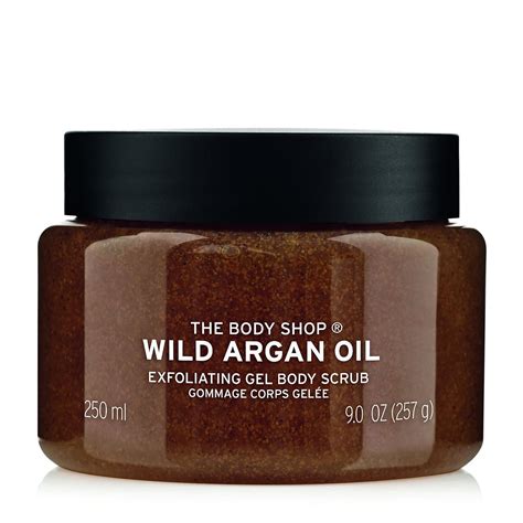 The Body Shop Wild Argan Oil Exfoliating Gel Body Scrub, 250ml : Amazon ...
