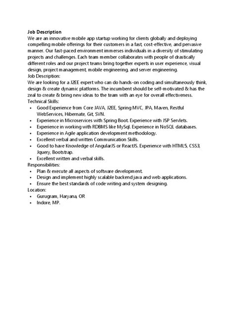 Image result for Java Developer Job Description