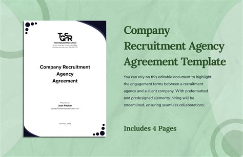 Free Recruitment Agreement Templates, Editable and Printable