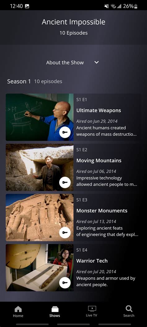 Image result for History Channel App