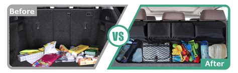 URAQT Car Trunk Organisers, Mesh Car Trunk Bags with 8 Pockets ...