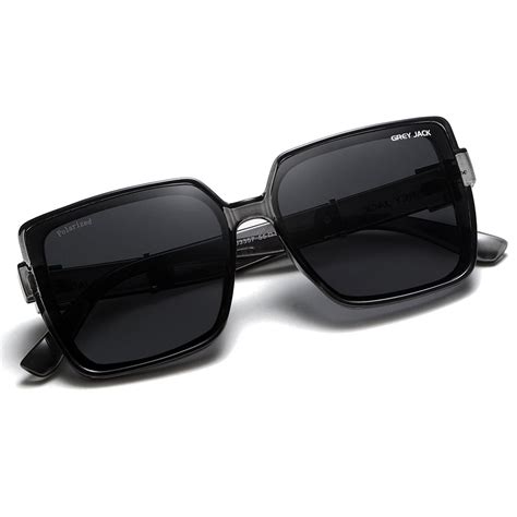 GREY JACK Square TR90 Frame Polarized Sunglasses for Women 3357 ...