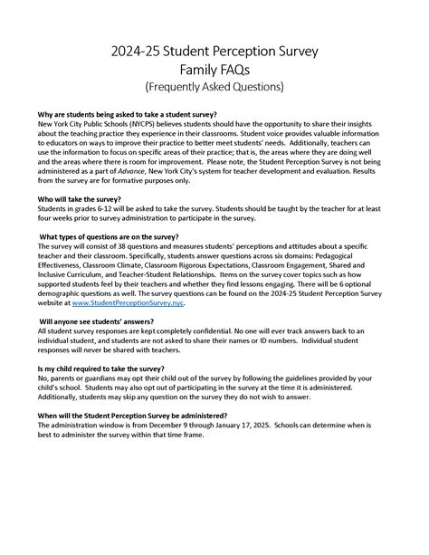 2024-25 Student Perception Survey | Boys and Girls High School