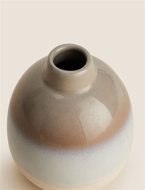Buy Medium Reactive Glazed Bud Vase at Marks & Spencer