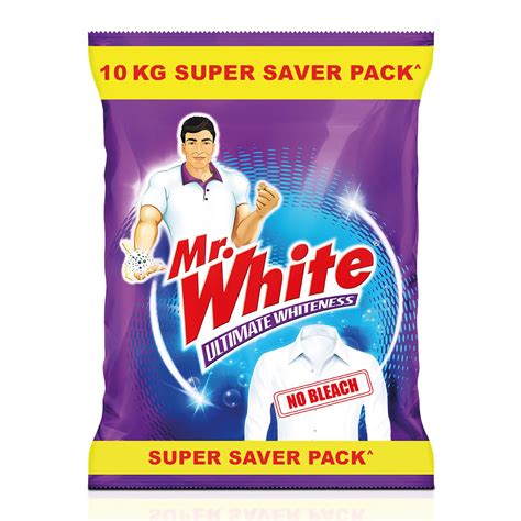 Buy MR WHITE Detergent Powder 10 Kg, Super Saver Pack|Whiteness ...