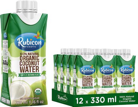 Rubicon 100% Natural Organic Coconut Water | Pack of 12, 330ML Cartons ...