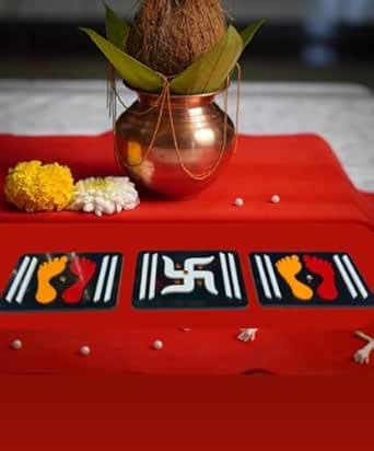 Lakshmi Charan Paduka Acrylic laxmi charan set Footprints of Maha ...