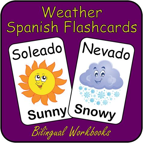 WEATHER - Spanish Flash Cards - Vocabulary Study flashcards with ...