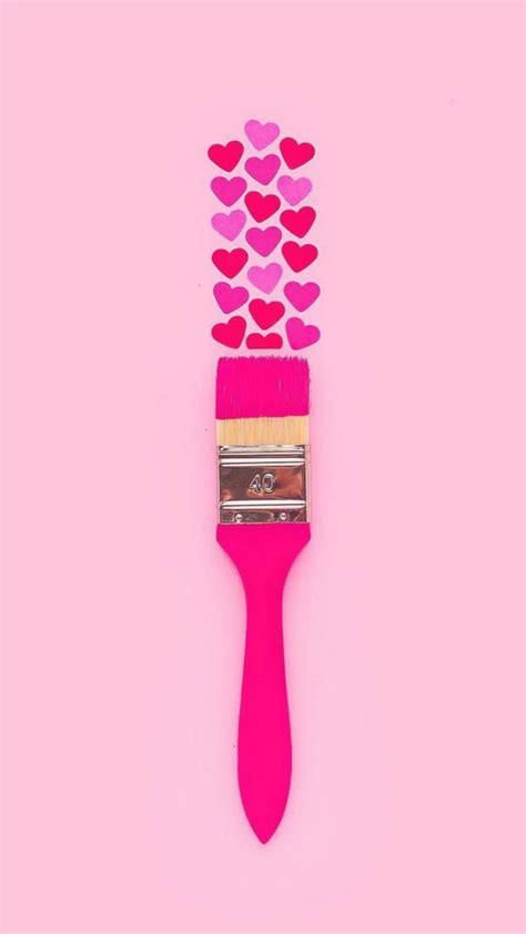 Download wallpaper 1080x1920 brush, paint, hearts, love, pink samsung ...