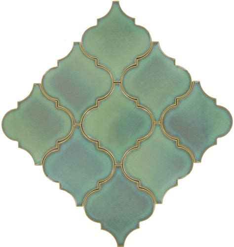 Shore Arabesque Green Glossy Porcelain Tile | Oasis Tile