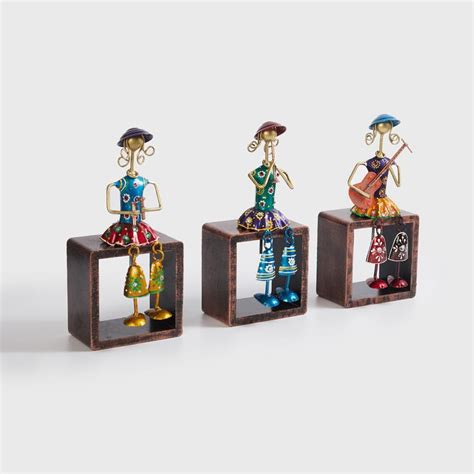 Buy Corsica Mystic India Set of 3 Metal Doll Figurines from Corsica by ...