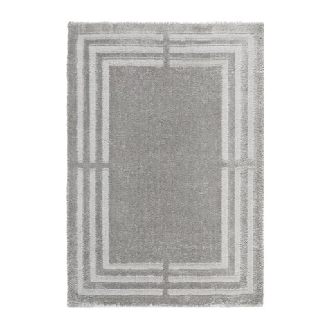 Town & Country Living Cloud Shag 6 X 9 (ft) Grey Indoor Geometric Area ...