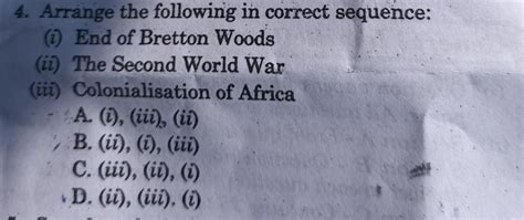 Please arrange it in sequence manner class 10th history - Brainly.in