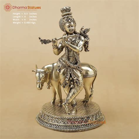 Brass Krishna Fine, 6.5" – Dharma Statues