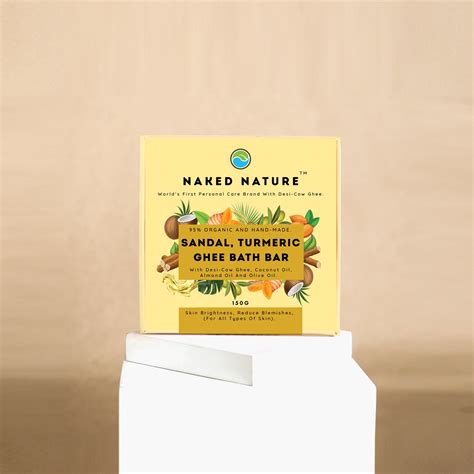 Naked Nature Sandalwood Turmeric Bath Bar Soap - Anti-Fungal, Anti ...