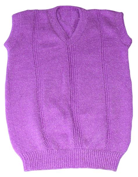 Woolen men's purple v neck half handmade sweater design for gents free size