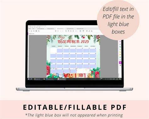 Editable Monthly Calendar 2025, Calendar 2025 Pdf, Academic Planner, 12 ...
