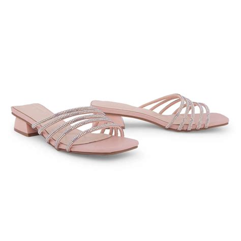 Buy Gabbana Rhinestone Embellished Pink Flats | Lino Perros