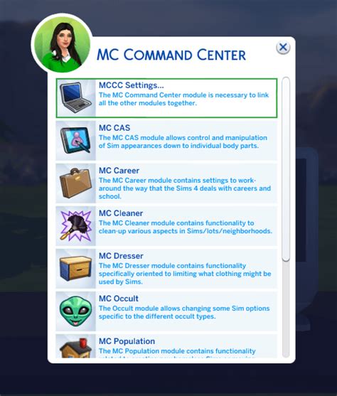 Image result for MC Command Center Settings