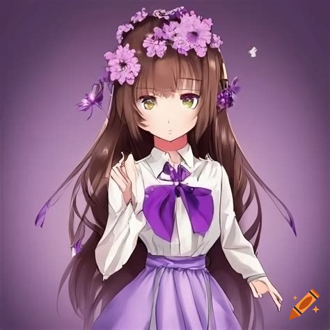 Anime Girl Purple Dress