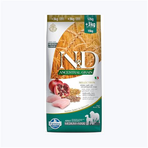 Farmina N&D Ancestral Grain Chicken & Pomegranate Dog Food 15kg – Rufftail