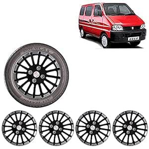 Auto Pearl 13-inch Black and Silver Wheel Cover Cap for Eeco (Set of 4 ...