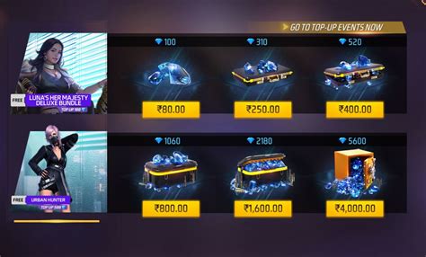 How to purchase Free Fire MAX diamonds to get Luna character and Urban ...