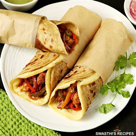 Chicken Kathi Roll (Chicken Frankie) - Swasthi's Recipes