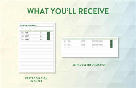 Restroom Sign in Sheet Template in Excel, Google Sheets - Download ...