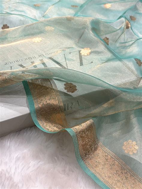 Sea Green Bananasi Floral Shades Pure Tissue Silk Saree PT-45 – ZAIRA