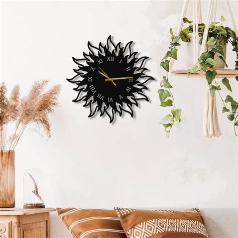Black flares wall clock – oliveandgray