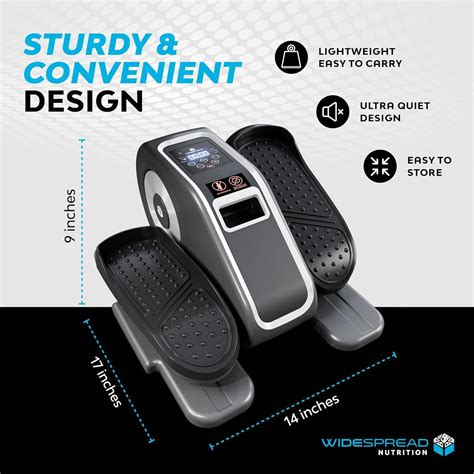 WIDESPREAD NUTRITION Under Desk Elliptical Machine - Electric Seated ...