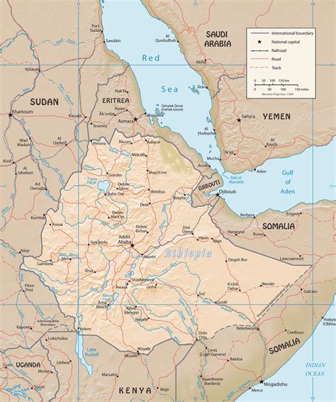 Ethiopian Plateau Africa Map