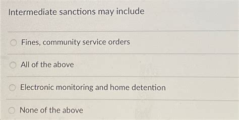 Image result for Types of Intermediate Sanctions