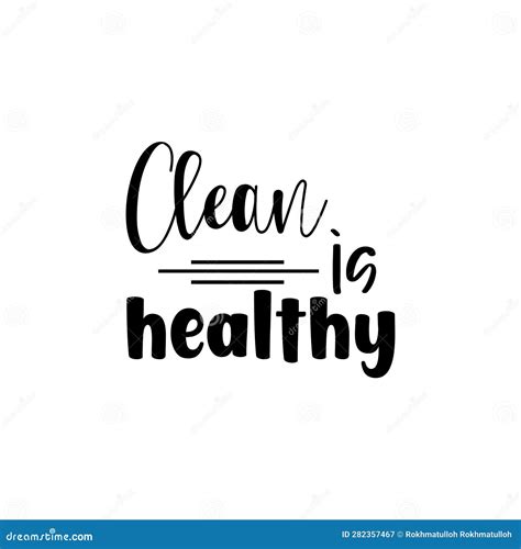 Quote Cleanliness Design Inspiration Motivation Graphic Stock Vector ...
