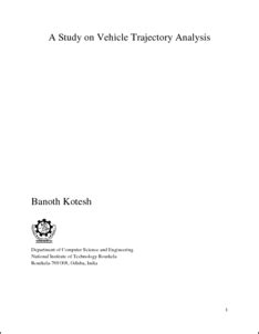 A Study on Vehicle Trajectory Analysis - ethesis