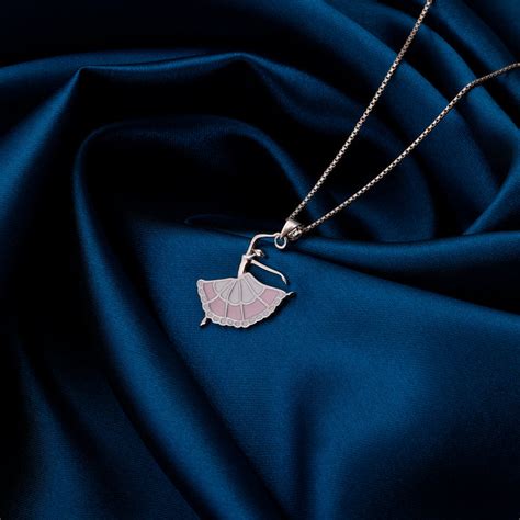 Silver Dancing Ballerina Pendant with Box Chain – GIVA