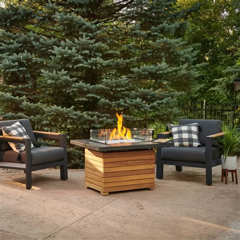 Outdoor GreatRoom Darien 42' Rectangular Gas Fire Pit Table with ...