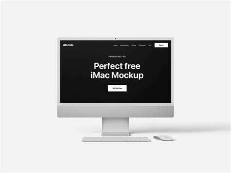 Free Minimal iMac Mockup | Mockuptree