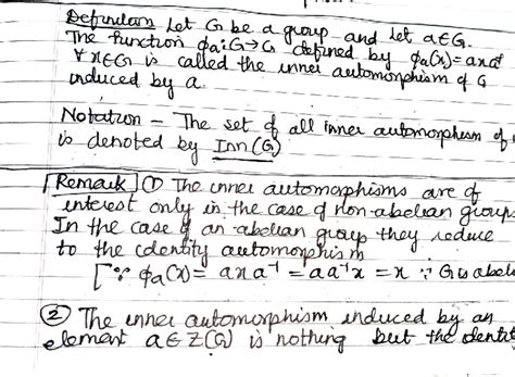 Group Theory (Automorphism) - Lecture Notes for MATH 301 - Studocu