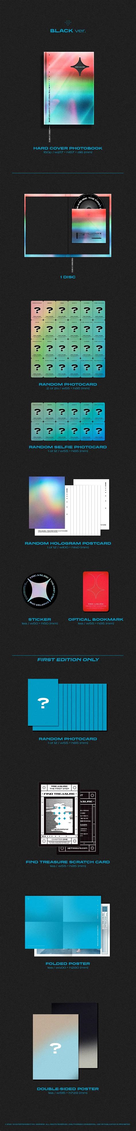 TREASURE 1st Single AlbumTHE FIST STEP CHAPTER ONE BLACK VER | K-Pop Merch