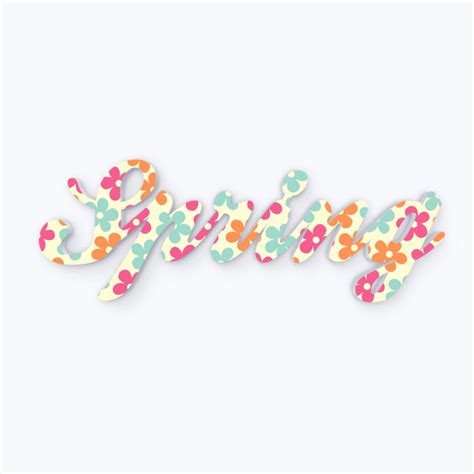 3D Spring Multi-color 3D letter | wall-art.com