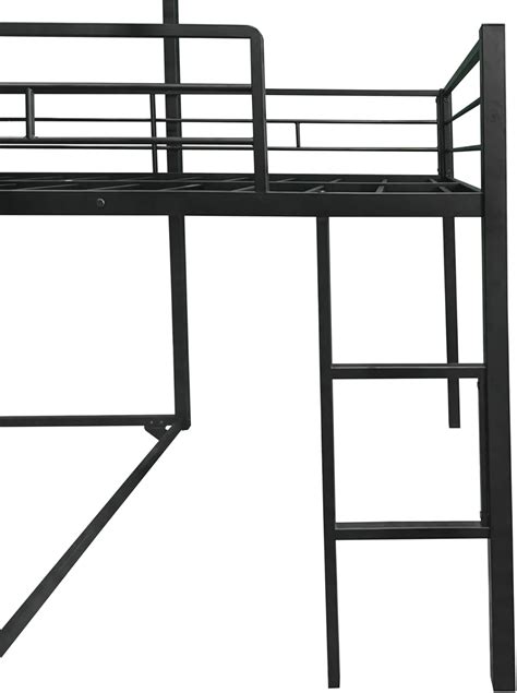 PVWIIK Full Triple Bunk Bed with Side Ladder & Guardrails India | Ubuy