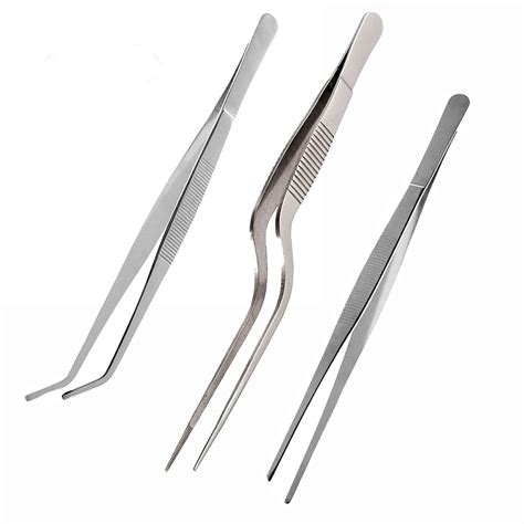 Teanfa Tongs Tweezers,5.5 inches Stainless Steel Tongs tweezer with ...