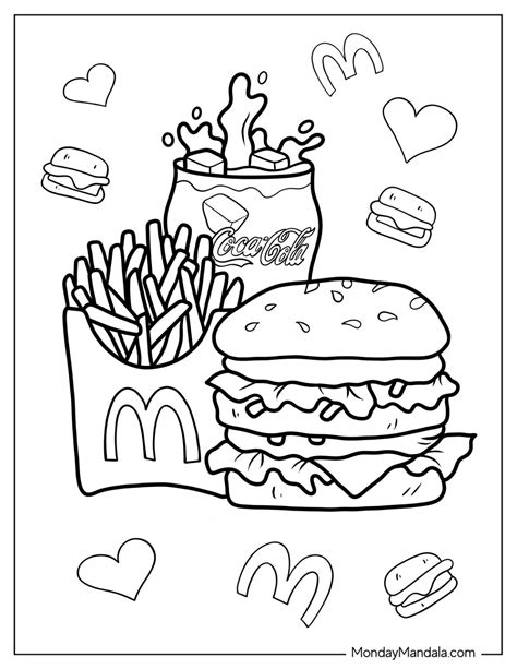 20 Burger Coloring Pages (Free PDF Printables)