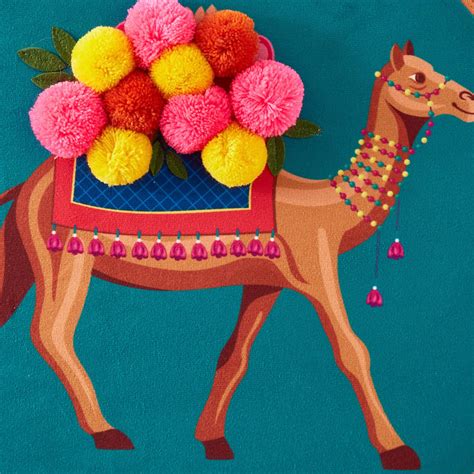 Buy Pop Animals Camel Velvet Printed Wall Accent from Home Centre at ...