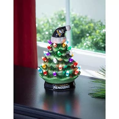 Evergreen Enterprises Pittsburgh Penguins 8" LED Ceramic Christmas Tree